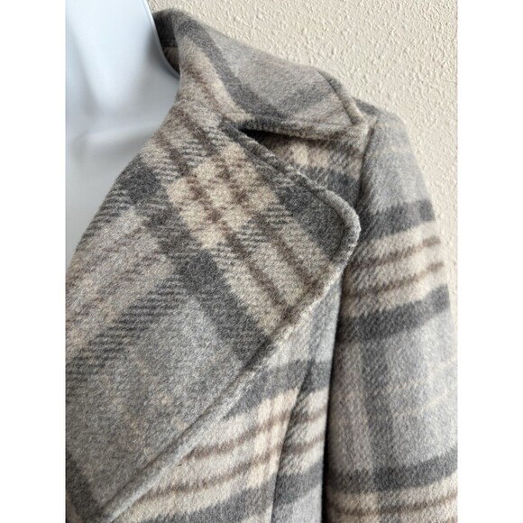 Ralph Lauren Womens Size 0 Double-Breasted Long COAT Wool Tartan A-Line Trench - Picture 4 of 9